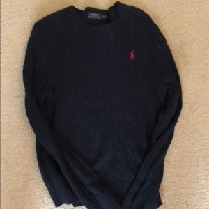 Polo cable knit sweater